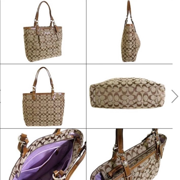 NWT Coach  Brown Signature Gallery Tote Handbag F15156 - Picture 7 of 14